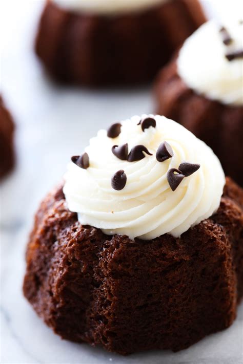 Turn that cake into a texas sheet cake inspired bundt cake and you have just elevated it even more. Mini Chocolate Bundt Cakes - Chef in Training