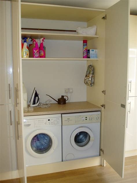 For smaller rooms, we offer the french laundry cupboard (w:98cm x d:42cm h:130cm), new our laundry storage cupboards are made to stand up to the humidity of bathrooms and utility rooms. 40 Super Clever Laundry Room Storage Ideas | Home Design ...