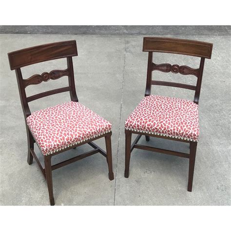 Check spelling or type a new query. Regency Mahogany Dining Chairs With New Animal Print ...