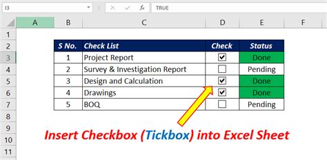 A checkmark/tick mark is a mark used beside a name or item on a list to indicate that is 'correct' or 'yes' or 'success' while 'x' mark usually indicates 'no' or 'incorrect' or 'failure'. How to add a Checkbox (Tickbox) into Excel Sheet - XL n CAD
