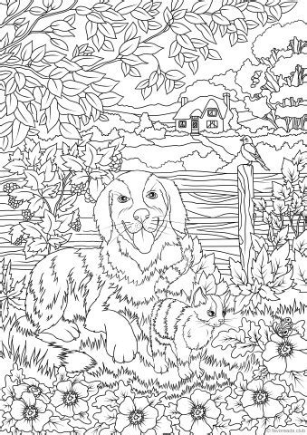 By hanamura basho | sep 17, 2020. Country Spring - Best Friends - Printable Adult Coloring ...