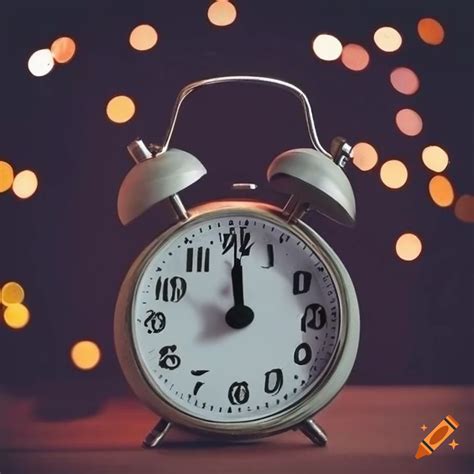Vintage Alarm Clock Showing Midnight On Craiyon