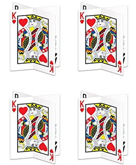 Beistle 4 Pieces 3 D Playing Card Centerpieces 12 Multicolored Home