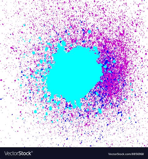Colorful Acrylic Paint Splatter Blob On White Vector Image