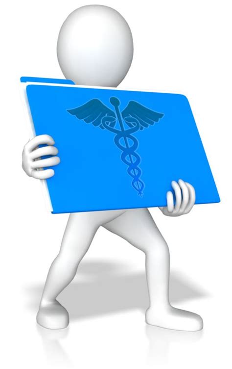 Stick Figure Holding Medical Record Great Powerpoint Clipart For