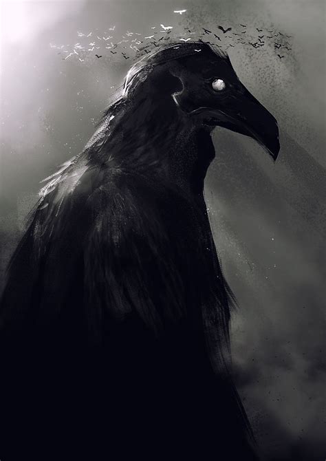 Crow God Kevin Macio Dark Fantasy Art Horror Art Raven Art