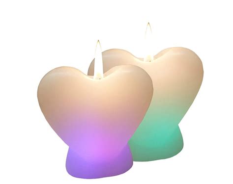 Heart Candles Heart Shaped Wax Candle With Built In Heat Sensor That