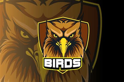 Premium Vector Birds Head E Sports Team Logo Template