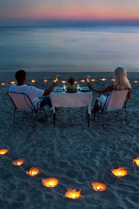 Romantic Night On The Beach Down By The Sea Pinterest Romantic
