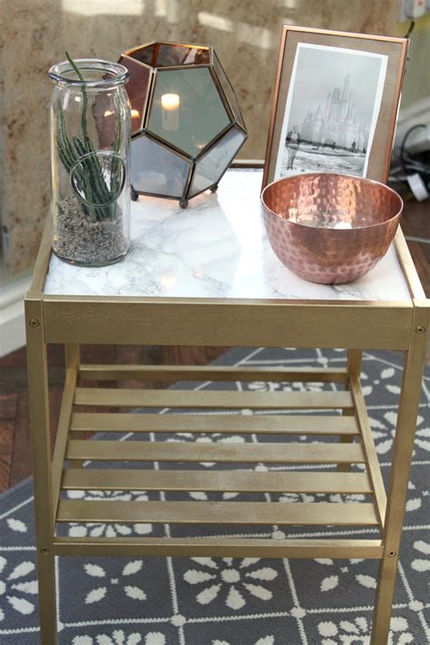 This ikea bedside table hack from the lovely drawer is all about the small details. DIY | IKEA Bedside Table Hack - Gold & Marble - Rebel Angel