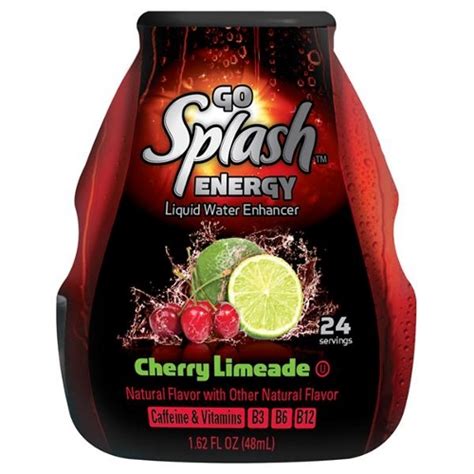 Go Splash Energy Liquid Water Enhancer Cherry Limeade 162 Fl Oz