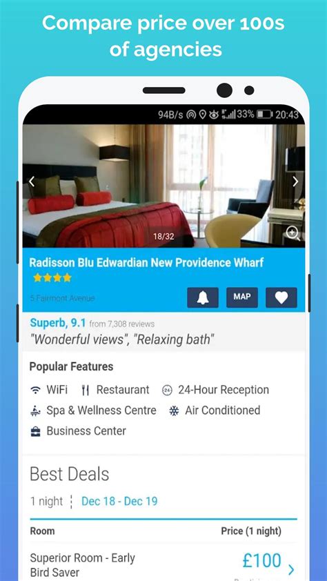 We analyze hotel prices over 200s of online travel providers and list down the best and affordable price for you. Hotel Booking best app