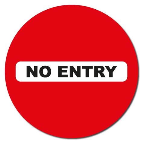 No Entry Social Distancing Circular Floor Signage Outdoorheavy Duty