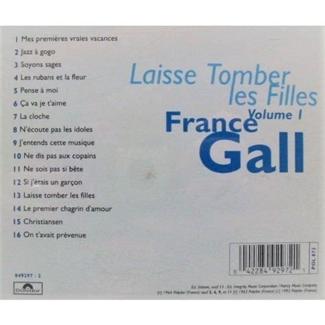 Volume 1 Laisse Tomber Les Filles By France Gall Cd With Minkocitron Ref 119047641