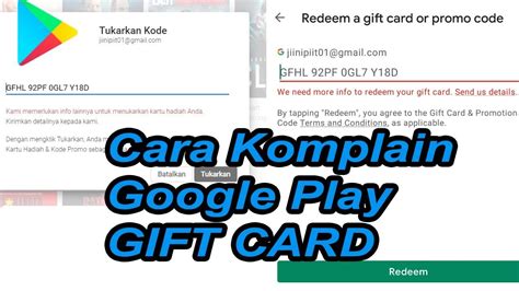 Cara Komplain Masalah Voucher Google Play Gift Card