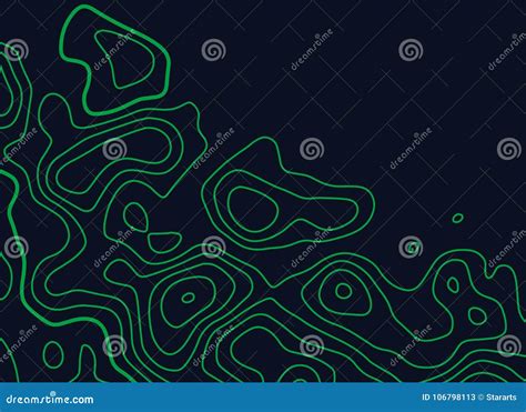 Green Topographic Map Lines Vector Background Stock Vector Illustration Of Trail Topography