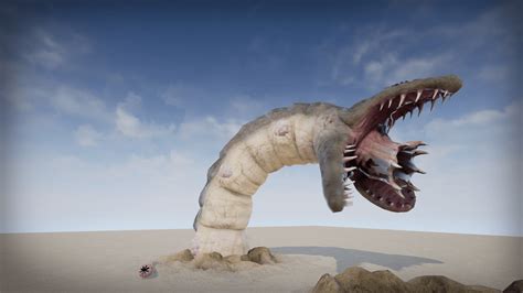 Heroic Fantasy Bosses Giant Worm In Characters Ue Marketplace