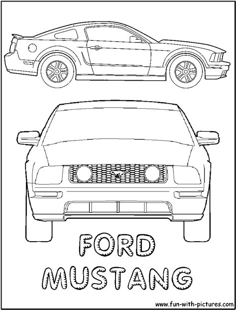 Ford Mustang Coloring Page