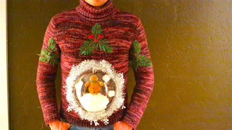 diy ugly christmas sweaters snow globe