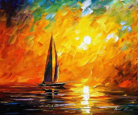 Dusk Of Nature Palette Knife Oil Painting On Canvas By