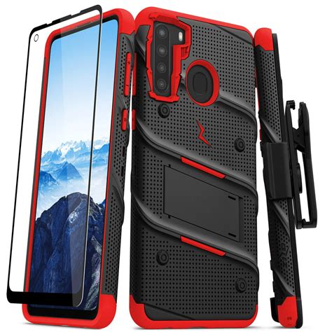 Zizo Bolt Series For Samsung Galaxy A21 Case With Screen Protector