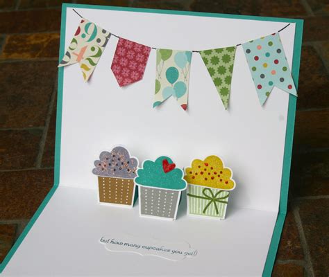 This is a great diy to make one today and let us know how it turns out. Stampin Up Pop Up Cupcake Birthday Card 3 - Paper Into Love