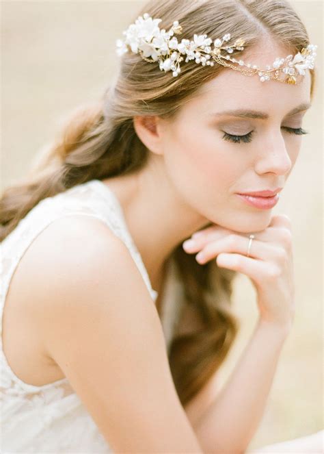 Make a stem for the headpiece. REIGN | Gold Bohemian Wedding Headpiece - TANIA MARAS | bespoke wedding headpieces + wedding veils