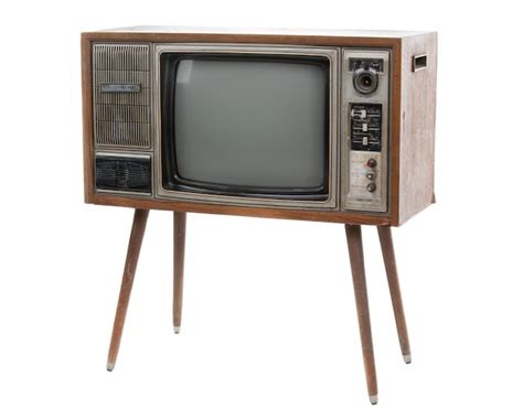 Premium Photo Vintage Tv Isolated On White
