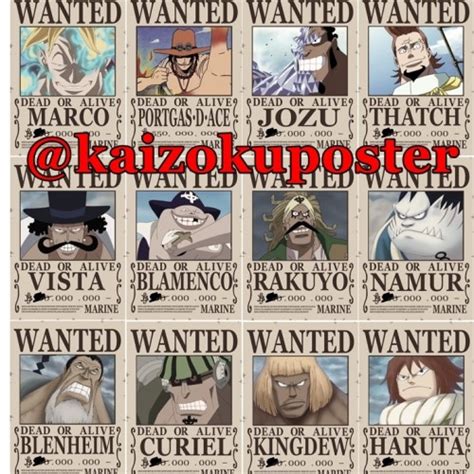 Jual Poster One Piece Bounty Whitebeard Pirates 1 Set Isi 17