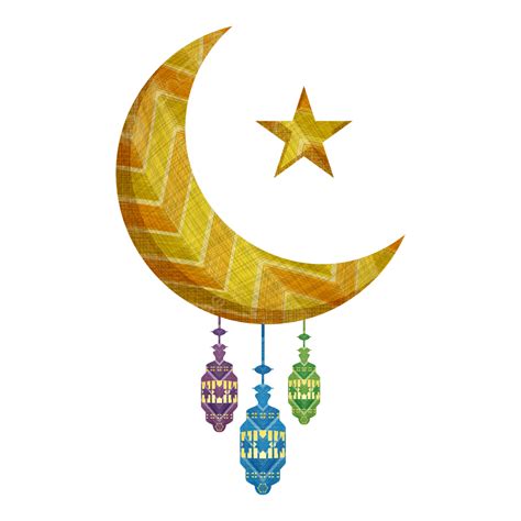Gambar Bulan Sabit Dengan Ornamen Lentera Islam Bulan Sabit Ornamen