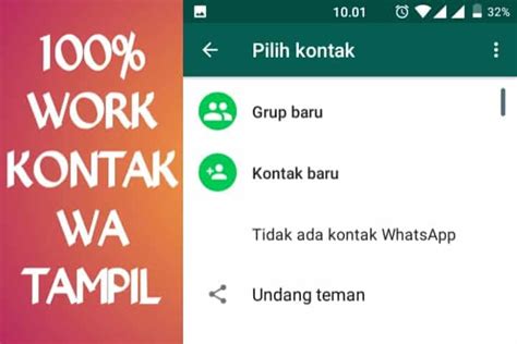 Ketika sobat memiliki nomor kontak telp seseorang dan orang tersebut mempunyai dua nomor kontak yang sobat simpan dalam satu nama. 100% WORK, 2 Cara Atasi Kontak WA Tidak Muncul di HP Android