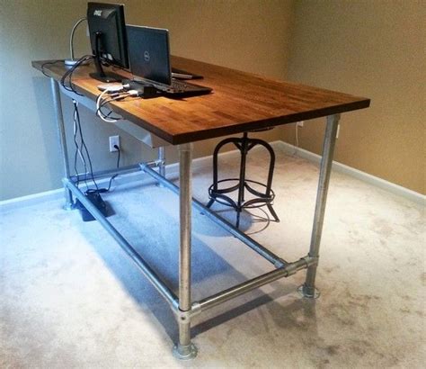 Diy Standing Desk Diy Standing Desk Pipe Furniture Standing Desk Plans