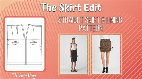 Straight Skirt And Lining Pattern The Skirt Edit Pattern Cutting