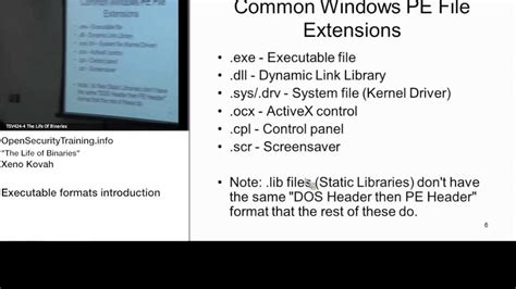 2013 Day1p3 Life Of Binaries Executables Overview Youtube