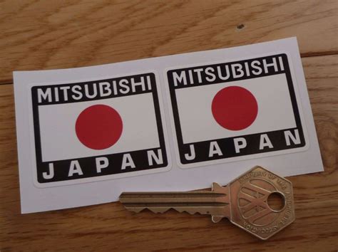 Mitsubishi Japan Hinomaru Style Stickers 2 Pair