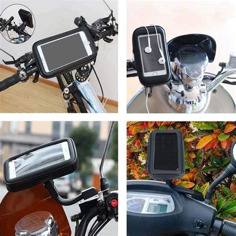 Motorcycle Scooter Rear View Mirror Mount Phone Holder Stand Mount With