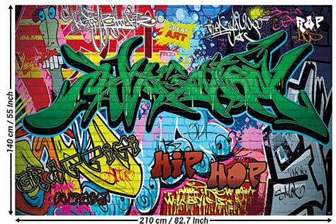 The singular graffito is rarely used except in archeology) is writing or drawings made on a wall or other surface, usually without permission and within public view. Wall Mural Street Style Mural Decoration Graffiti Art ...