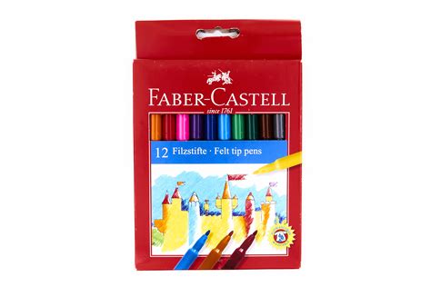 Faber Castell Coloured Felt Tip Pens 12 Pack Bookstation