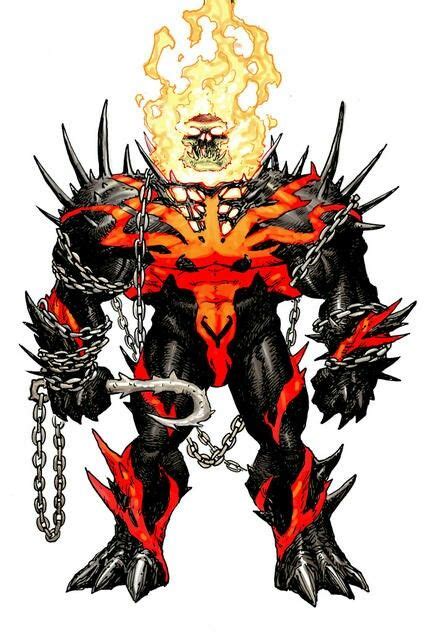 red hulk symbiote with venom whilst possessing ghost rider s spirit of vengeance ghost rider