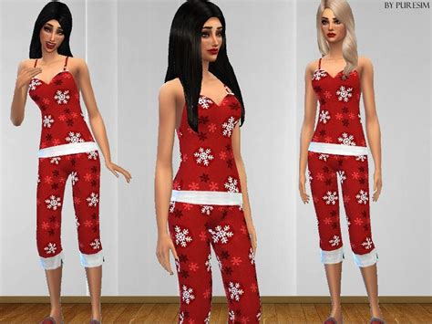 A Lovely Christmas Pyjama For Your Sim Found In Tsr Category Sims 4