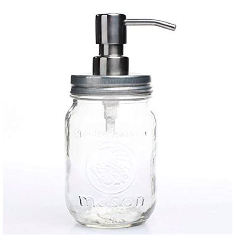Factory Direct Craft Vintage Inspired Mason Jar With Silver Pump And