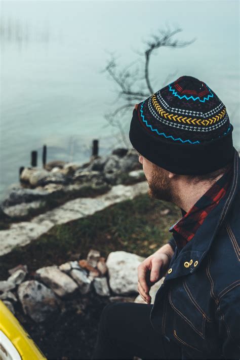 Hipster Hiking Outfit With A Beanie For Men Merino Wool Beanie Look
