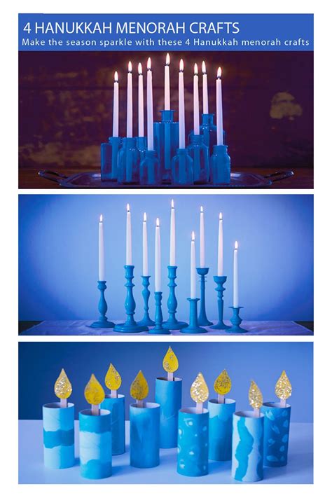 Make the season sparkle with these 4 Hanukkah menorah crafts | Hanukkah menorah, Hanukkah ...