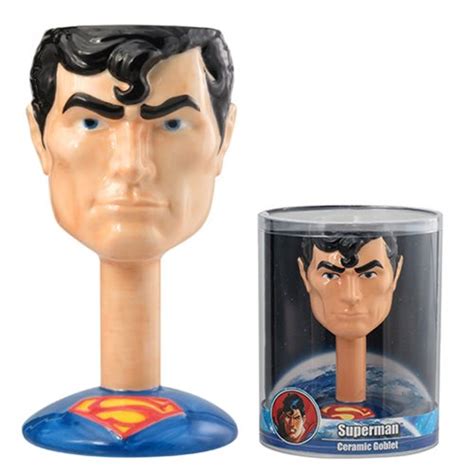 Superman Head Ceramic Molded Goblet Entertainment Earth