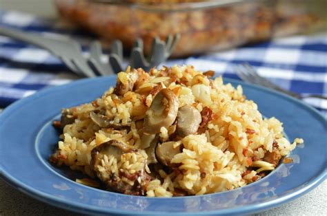 Armenian Rice Bacon Onions Butter Rice Mushrooms And Almonds