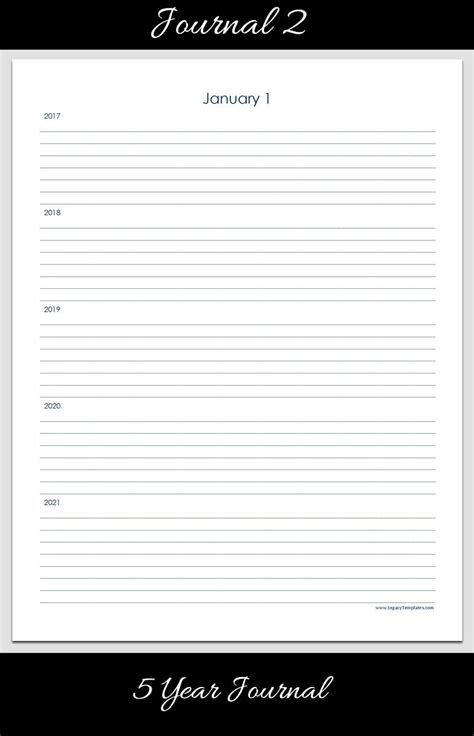 2017 Printable Journal Template 2 | Journal printables, Journal