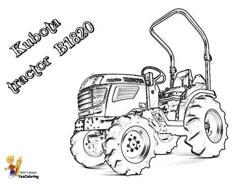 Print Out This Kubota B1820 Tractor Coloring Picture Sho Nuff