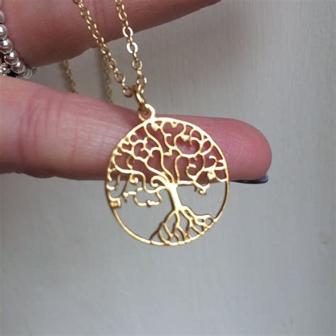 18K Gold Fill Tree of Life necklace by Sherocksjewellery.com | Rock jewelry, Gold, Jewelry