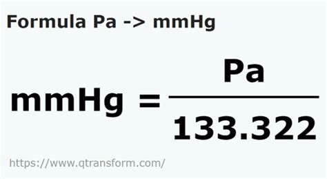 Pascals Em Colunas Milimétrica De Mercúrio Pa Em Mmhg Converter Pa Em