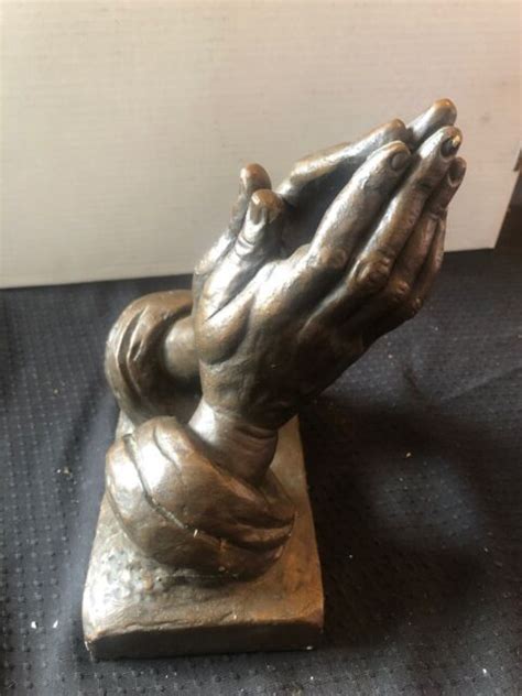 Vintage Austin Prod 1962 Praying Hands Christian Art Pottery Sculpture